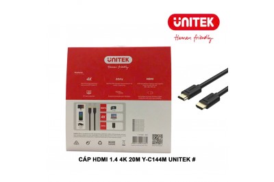 CÁP HDMI V1.4 4kx2K 3D HIỆU UNITEK YC144M - DÀI 20M